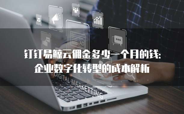 钉钉易鲸云佣金多少一个月的钱:企业数字化转型的成本解析
