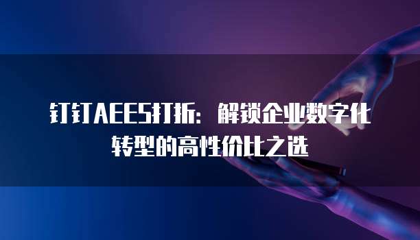钉钉AEES打折:解锁企业数字化转型的高性价比之选