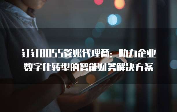 钉钉BOSS管账代理商:助力企业数字化转型的智能财务解决方案