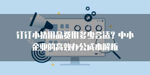 钉钉小猪用品费用多少合适?中小企业的高效办公成本解析
