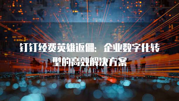 钉钉经费英雄返佣:企业数字化转型的高效解决方案