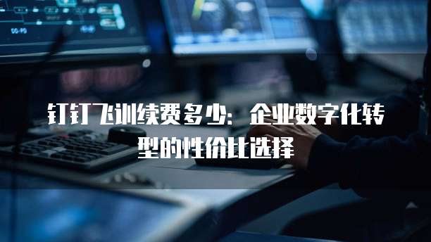 钉钉飞训续费多少：企业数字化转型的性价比选择
