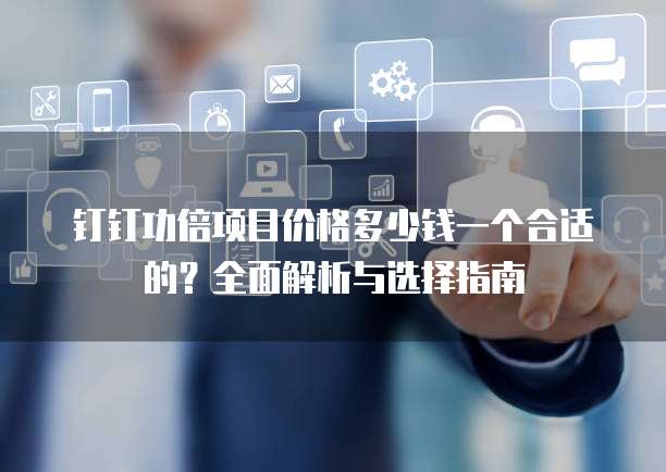 钉钉功倍项目价格多少钱一个合适的?全面解析与选择指南
