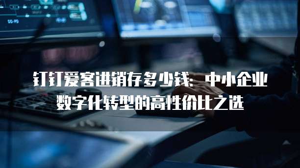 钉钉爱客进销存多少钱:中小企业数字化转型的高性价比之选