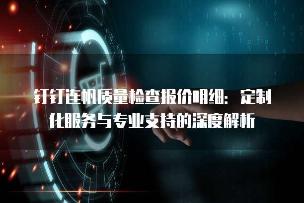 钉钉连帆质量检查报价明细:定制化服务与专业支持的深度解析