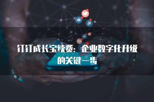 钉钉成长宝续费:企业数字化升级的关键一步