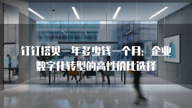 钉钉搭贝一年多少钱一个月:企业数字化转型的高性价比选择