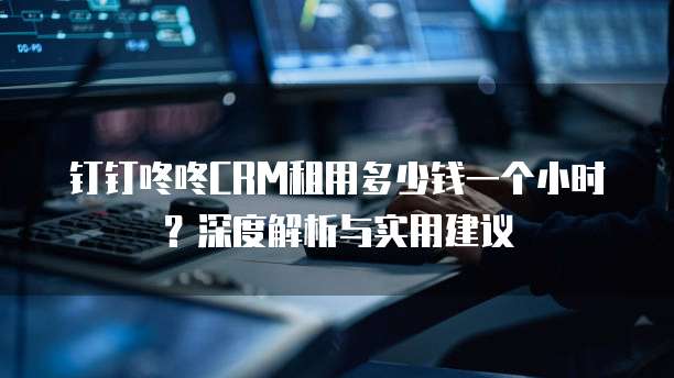 钉钉咚咚CRM租用多少钱一个小时？深度解析与实用建议