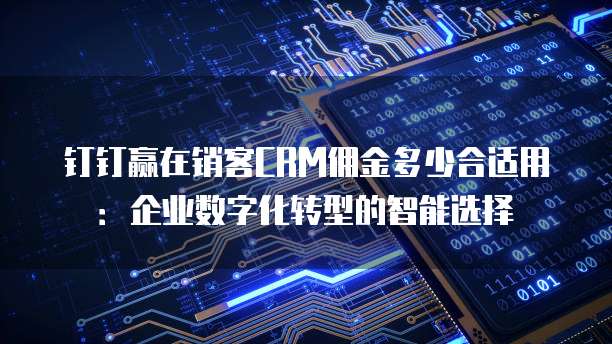 钉钉赢在销客CRM佣金多少合适用:企业数字化转型的智能选择