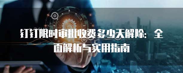 钉钉限时审批收费多少天解除:全面解析与实用指南