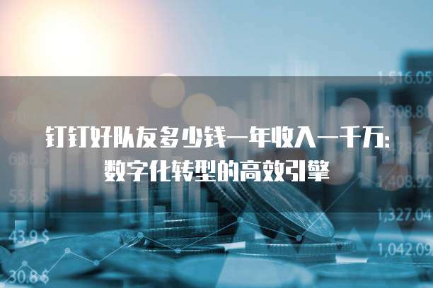 钉钉好队友多少钱一年收入一千万:数字化转型的高效引擎