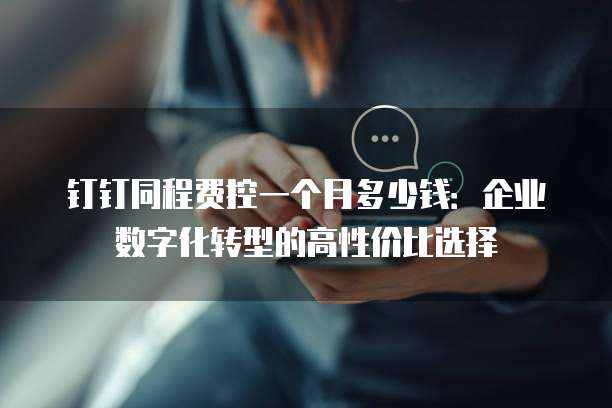 钉钉同程费控一个月多少钱:企业数字化转型的高性价比选择