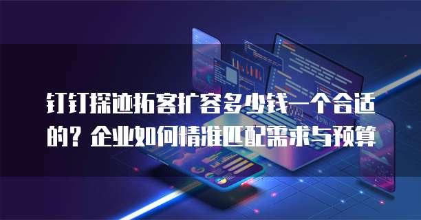 钉钉探迹拓客扩容多少钱一个合适的?企业如何精准匹配需求与预算