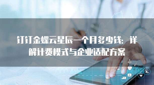 钉钉金蝶云星辰一个月多少钱:详解计费模式与企业适配方案