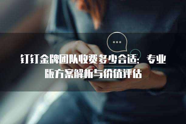 钉钉金牌团队收费多少合适:专业版方案解析与价值评估