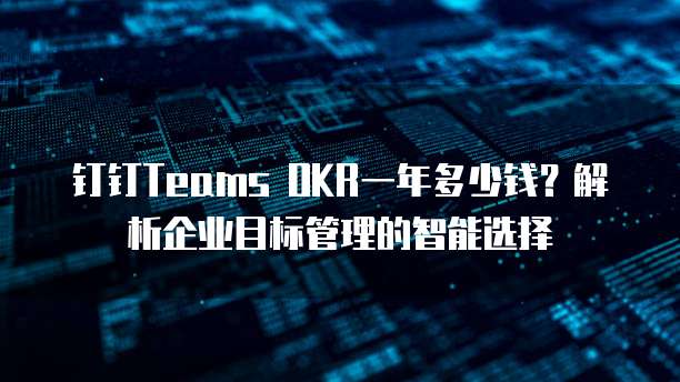 钉钉Teams OKR一年多少钱?解析企业目标管理的智能选择