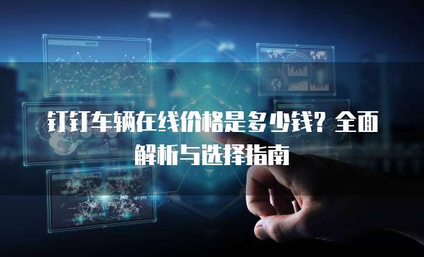 钉钉车辆在线价格是多少钱？全面解析与选择指南