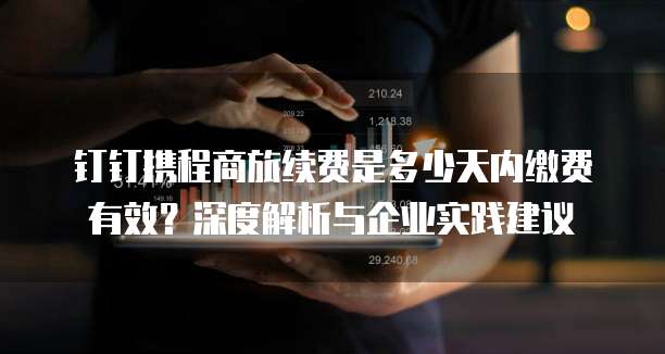 钉钉携程商旅续费是多少天内缴费有效?深度解析与企业实践建议