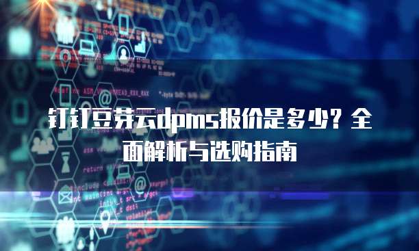 钉钉豆芽云dpms报价是多少?全面解析与选购指南