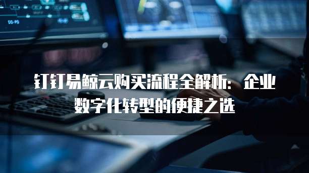 钉钉易鲸云购买流程全解析:企业数字化转型的便捷之选