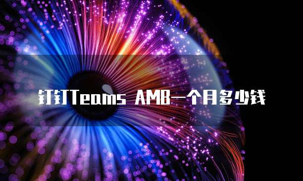 钉钉Teams AMB一个月多少钱
