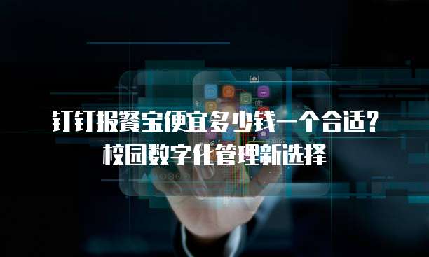 钉钉报餐宝便宜多少钱一个合适?校园数字化管理新选择