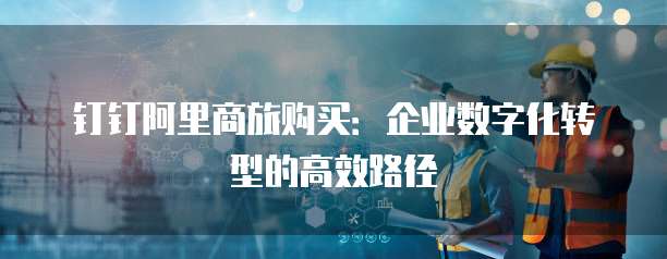 钉钉阿里商旅购买:企业数字化转型的高效路径