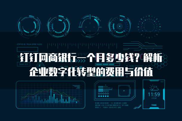 钉钉网商银行一个月多少钱？解析企业数字化转型的费用与价值