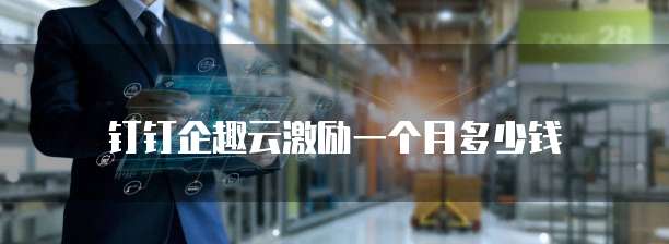 钉钉企趣云激励一个月多少钱
