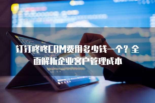 钉钉咚咚CRM费用多少钱一个?全面解析企业客户管理成本
