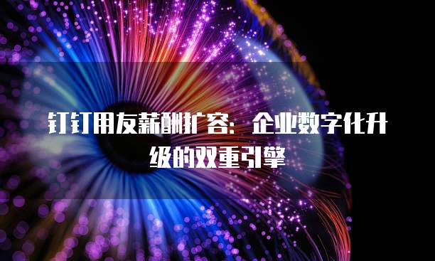 钉钉用友薪酬扩容:企业数字化升级的双重引擎