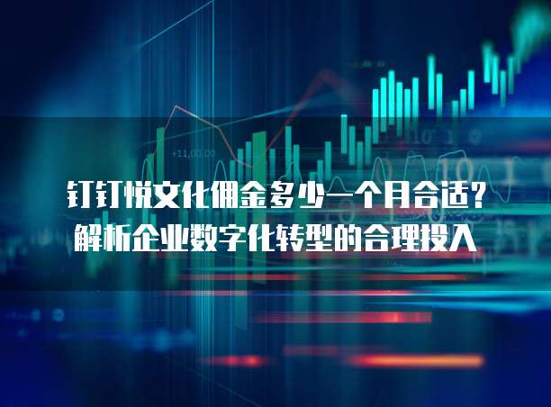 钉钉悦文化佣金多少一个月合适?解析企业数字化转型的合理投入