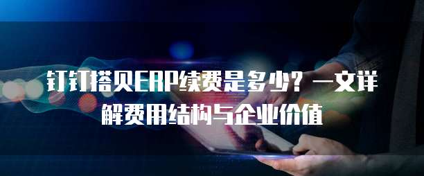钉钉搭贝ERP续费是多少?一文详解费用结构与企业价值