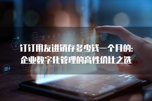 钉钉用友进销存多少钱一个月的:企业数字化管理的高性价比之选