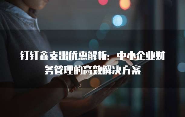 钉钉鑫支出优惠解析:中小企业财务管理的高效解决方案