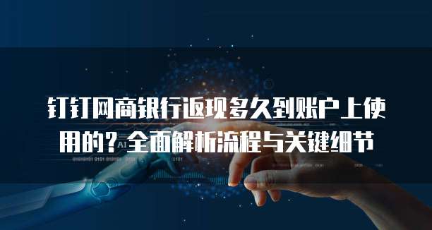 钉钉网商银行返现多久到账户上使用的?全面解析流程与关键细节
