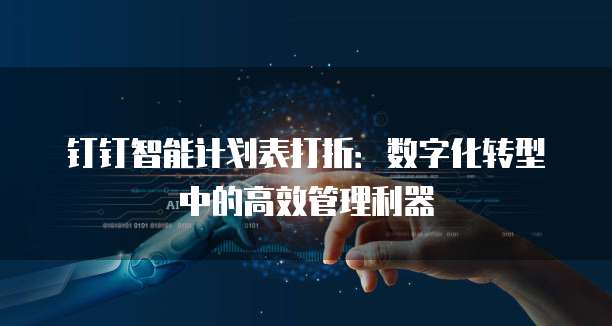 钉钉智能计划表打折:数字化转型中的高效管理利器