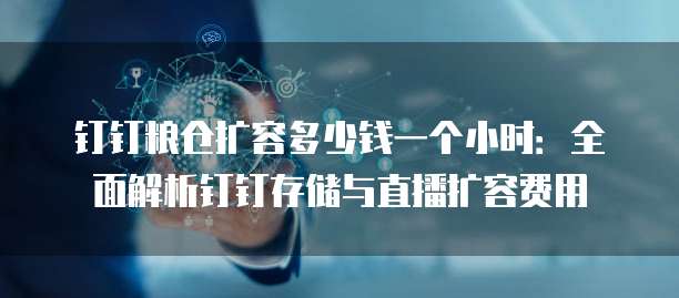 钉钉粮仓扩容多少钱一个小时:全面解析钉钉存储与直播扩容费用