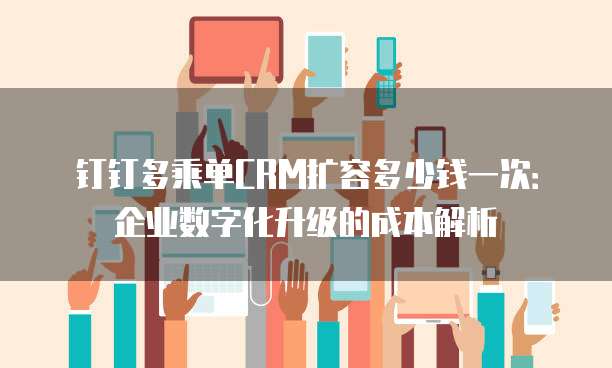 钉钉多乘单CRM扩容多少钱一次:企业数字化升级的成本解析