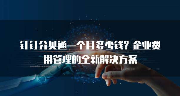 钉钉分贝通一个月多少钱?企业费用管理的全新解决方案
