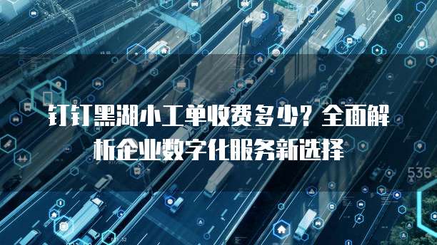 钉钉黑湖小工单收费多少？全面解析企业数字化服务新选择