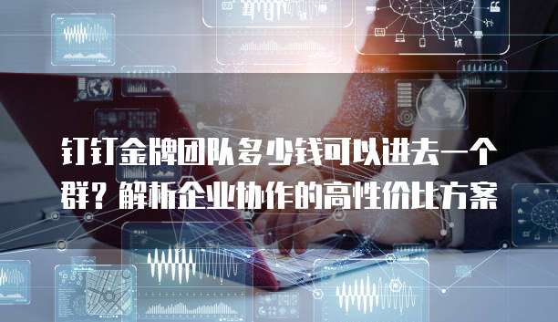 钉钉金牌团队多少钱可以进去一个群?解析企业协作的高性价比方案