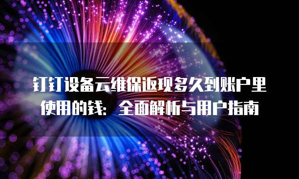 钉钉设备云维保返现多久到账户里使用的钱:全面解析与用户指南