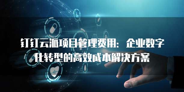 钉钉云派项目管理费用:企业数字化转型的高效成本解决方案