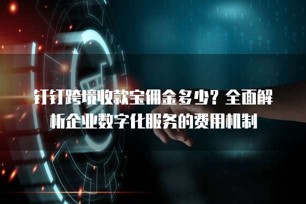 钉钉跨境收款宝佣金多少?全面解析企业数字化服务的费用机制