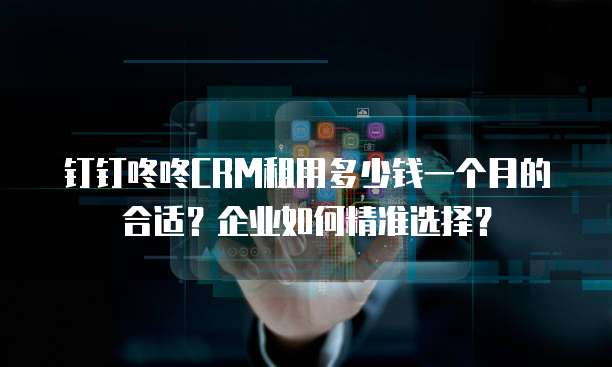 钉钉咚咚CRM租用多少钱一个月的合适？企业如何精准选择？