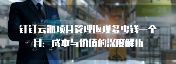 钉钉云派项目管理返现多少钱一个月:成本与价值的深度解析