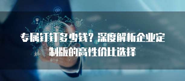 专属钉钉多少钱？深度解析企业定制版的高性价比选择
