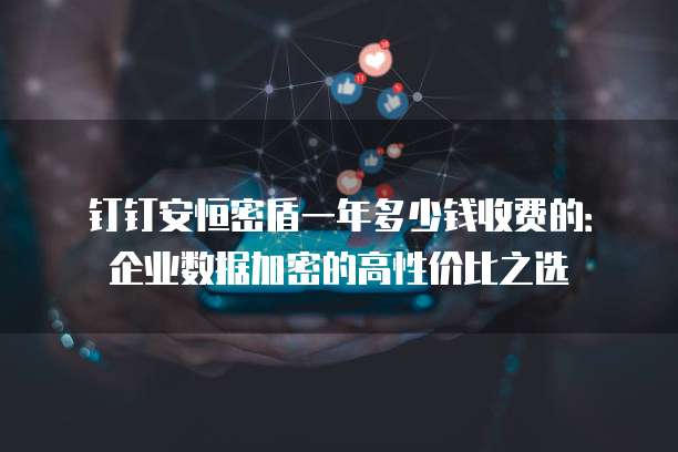 钉钉安恒密盾一年多少钱收费的:企业数据加密的高性价比之选