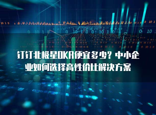 钉钉北极星OKR便宜多少?中小企业如何选择高性价比解决方案